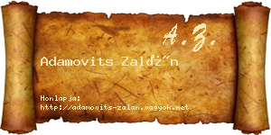 Adamovits Zalán névjegykártya